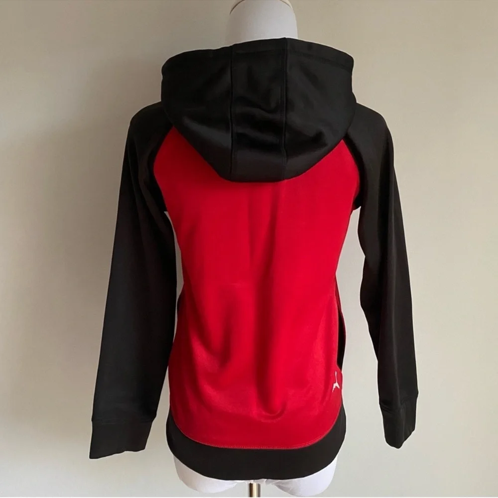 PUMA Red/Black Zip Up Hoodie Sweatshirt Boys Jacket